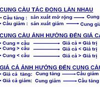 Ví Dụ Về Cung Và Cầu